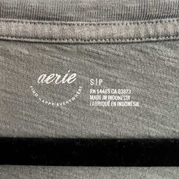 Aerie Oversized T Shirt Top Womens Size Small Distressed Green - Picture 5 of 7